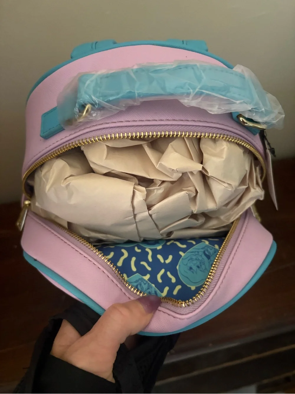 Loungefly Pink, Teal A Goofy Movie Max & Roxanne Mini Backpack NWT